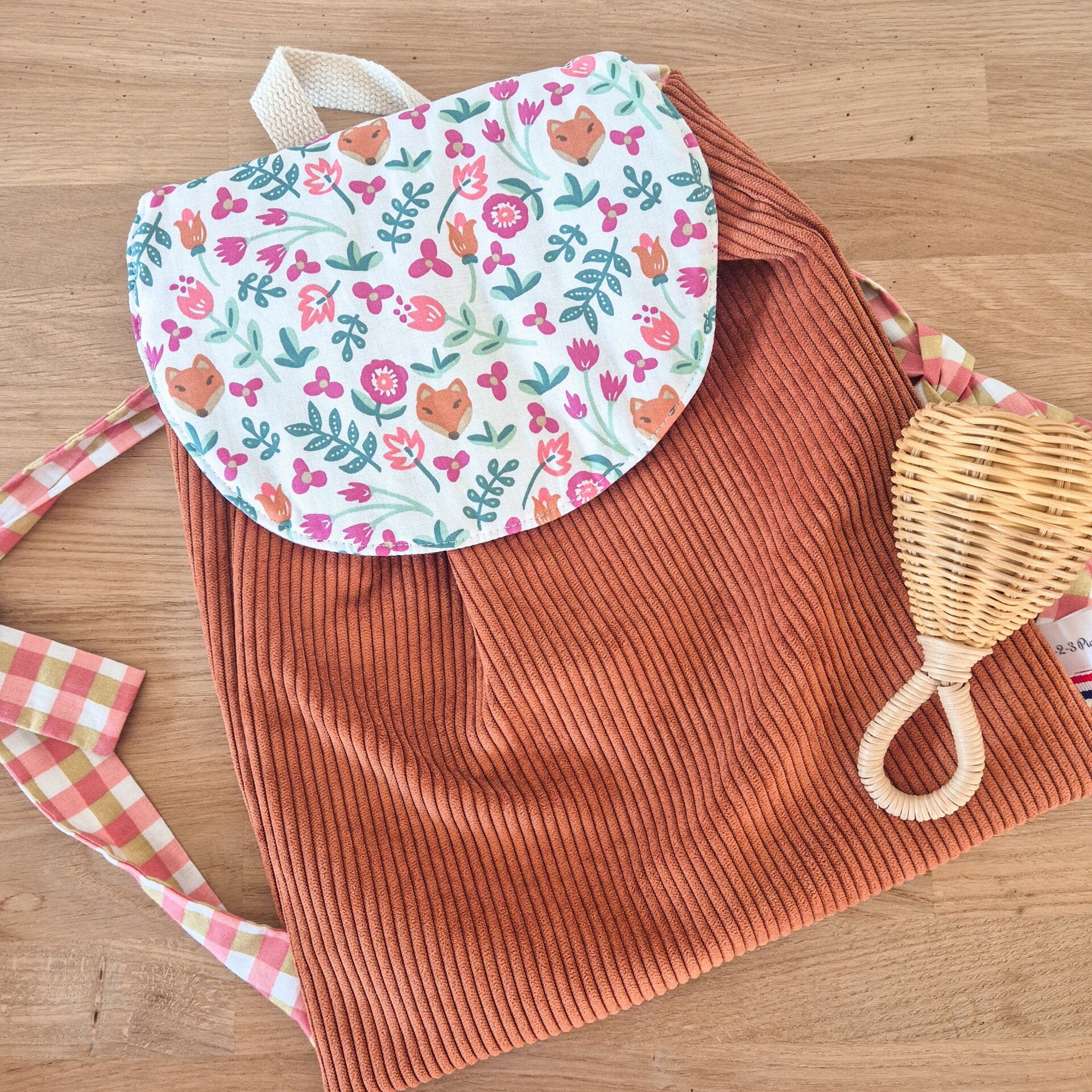 Sac à dos enfant maternelle en velours