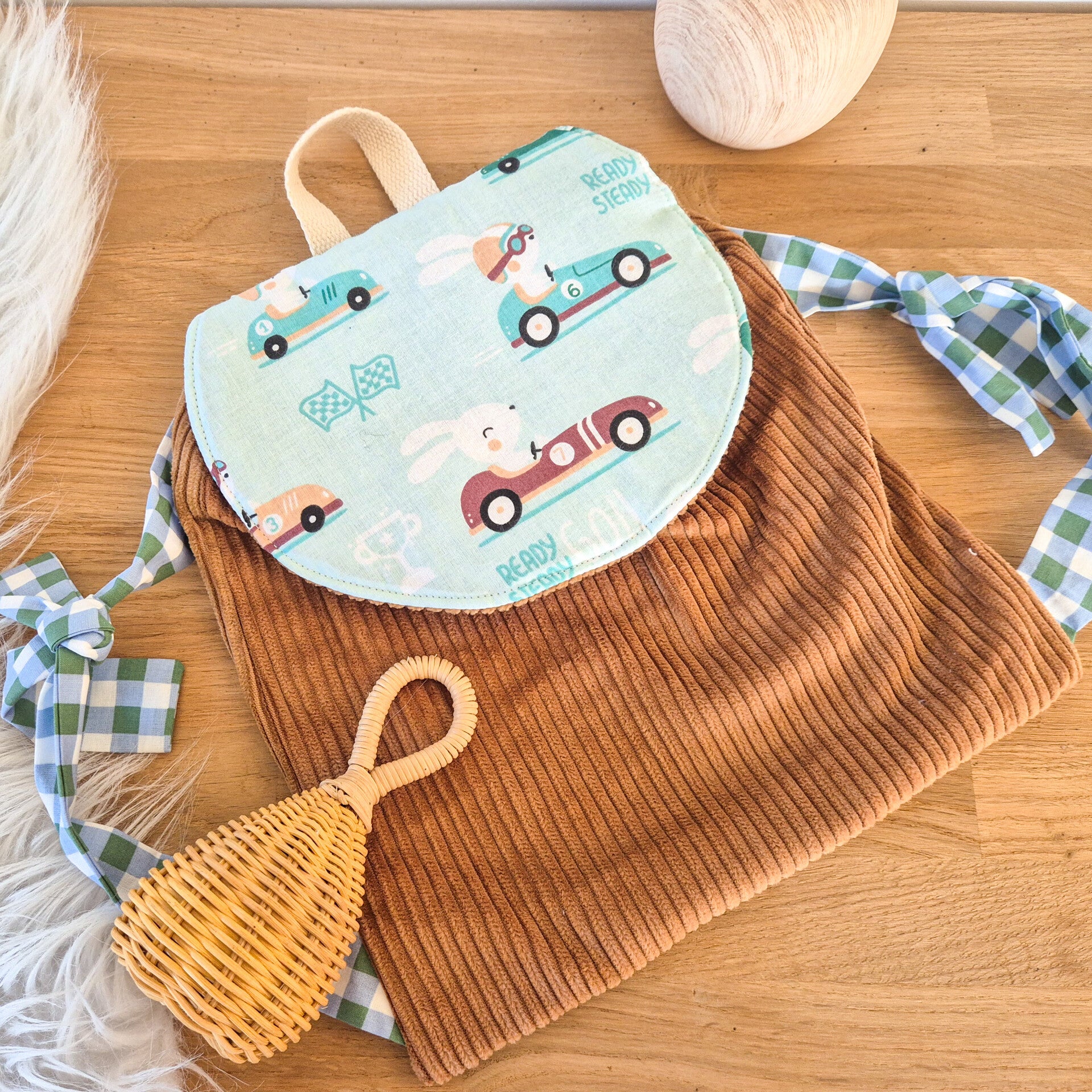 Sac à dos enfant  maternelle en velours