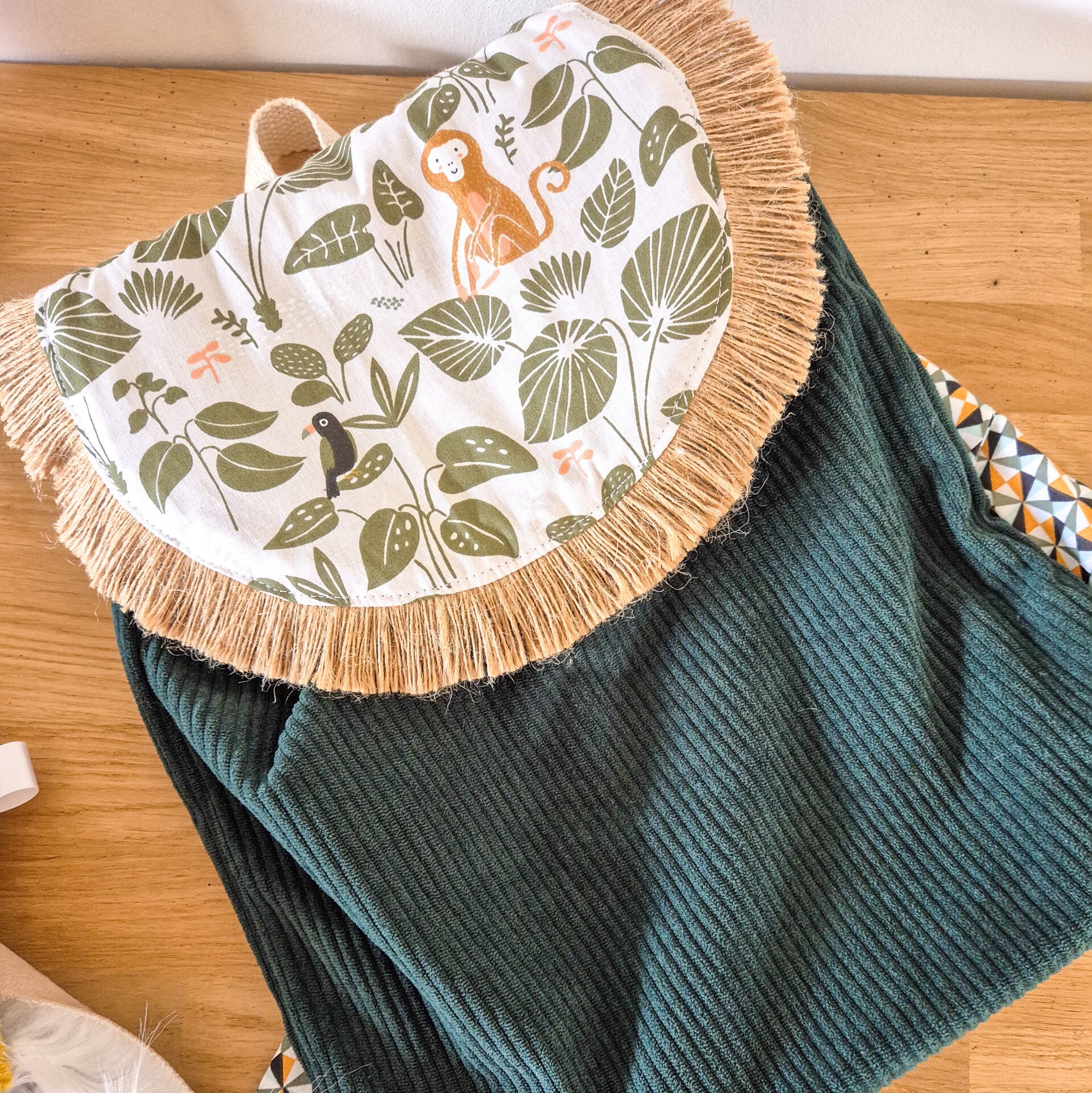 Sac à dos enfant maternelle en velours