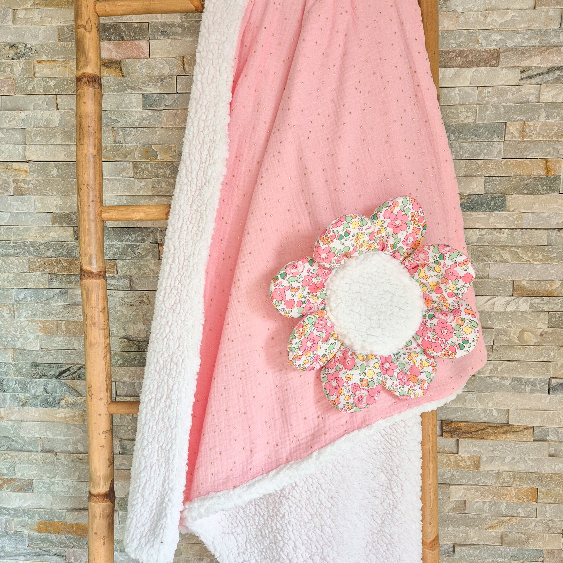 Couverture bébé fleur personnalisée  Esmée