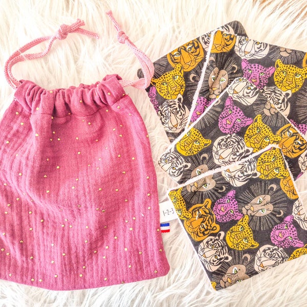 Lingettes démaquillantes en éponge bambou