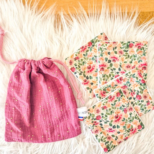 Lingettes démaquillantes en éponge bambou