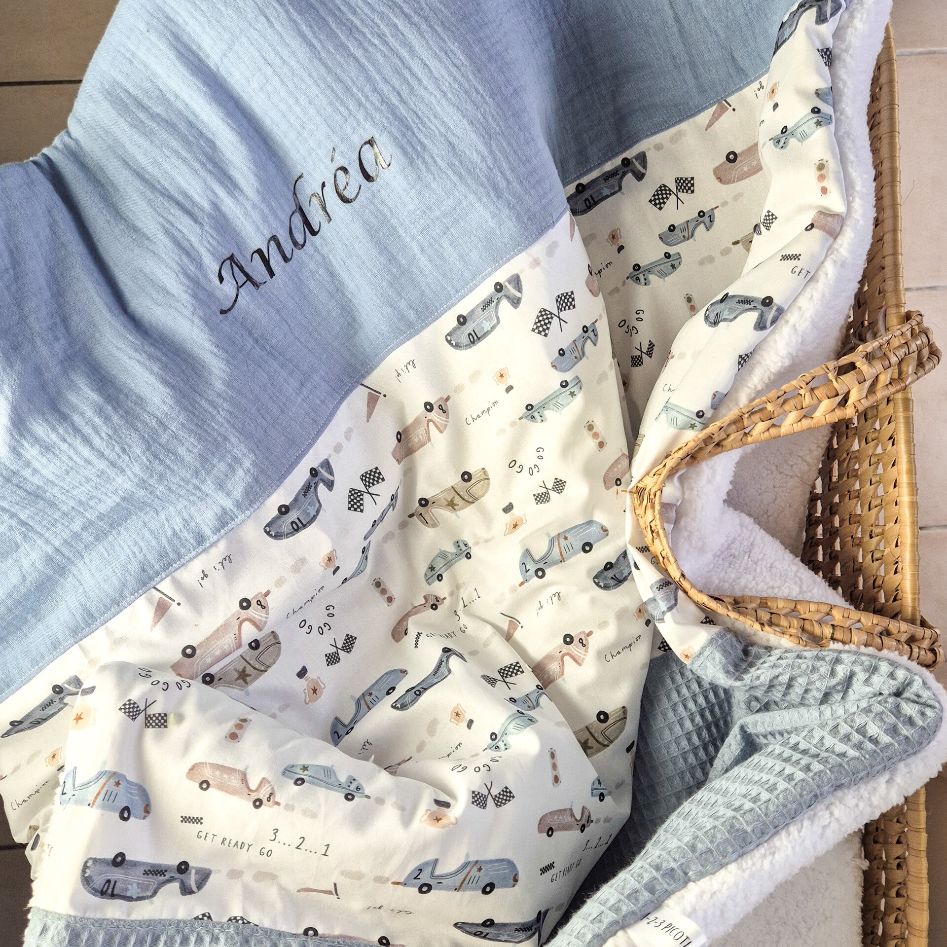 Couverture  bébé personnalisée.