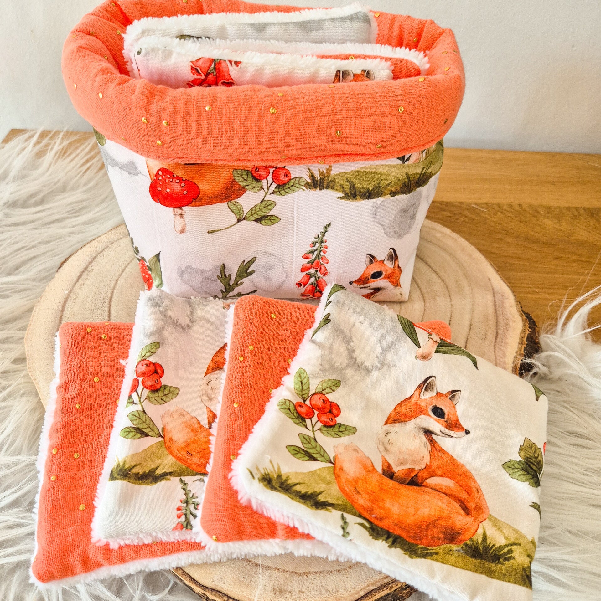 Lingettes bébé et sa panière