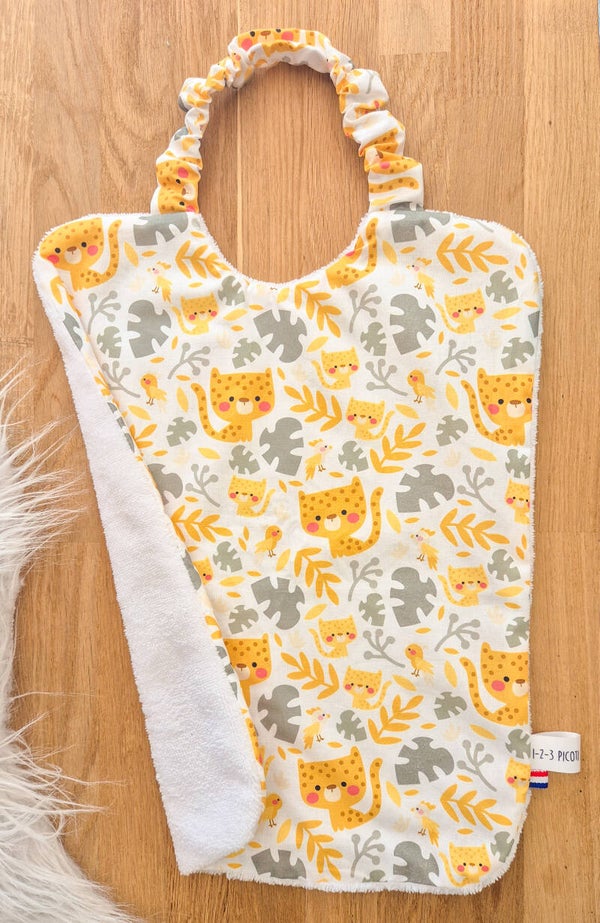 Grand bavoir élastique vichy maternelle