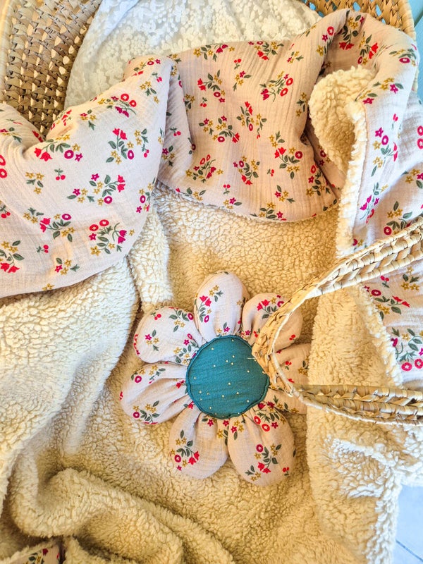 Couverture enfant fleur