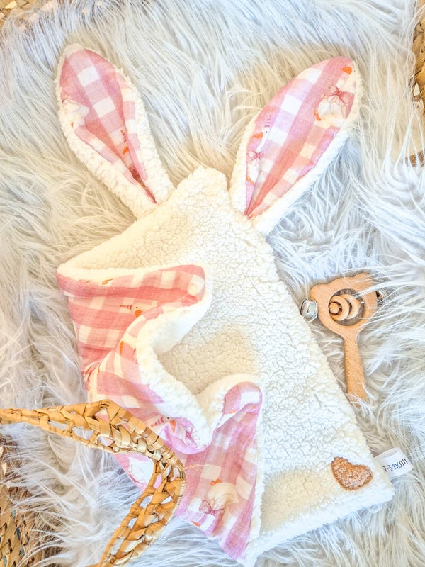 Doudou lapin vichy