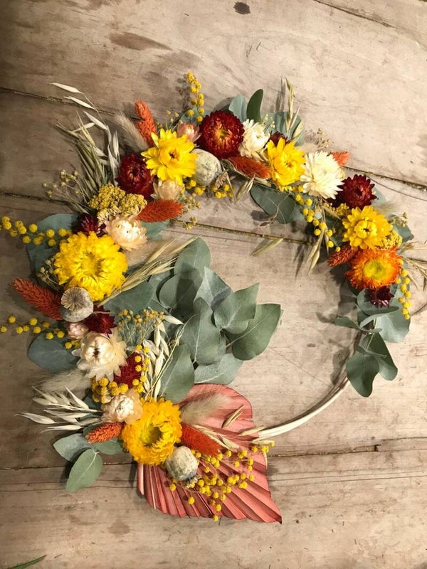 Atelier couronne de fleurs
