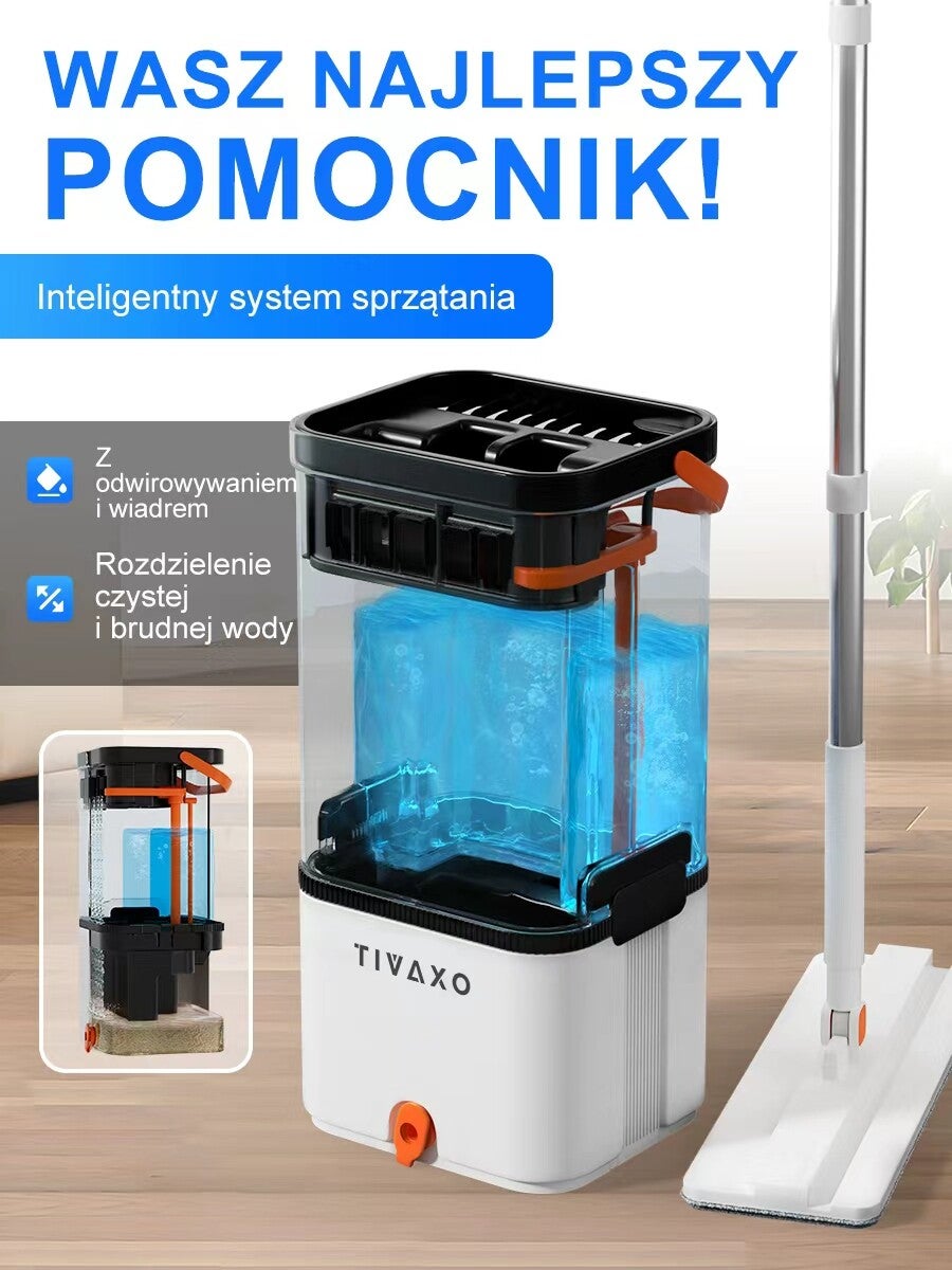 Mop obrotowy z separacją wody czystej i brudnej TIVAXO S22