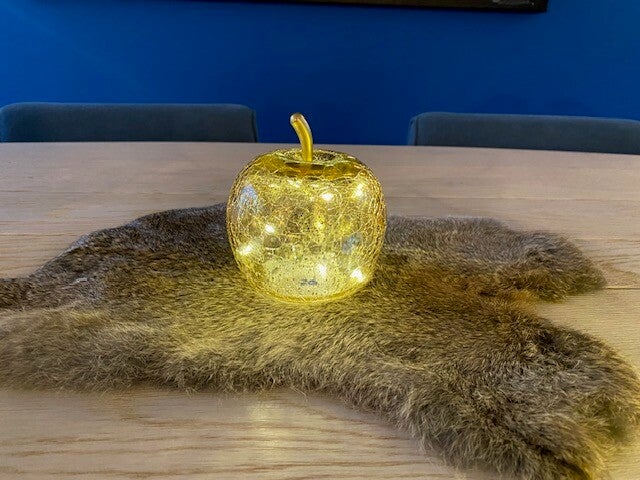 Appel goud met 10 ledlampjes