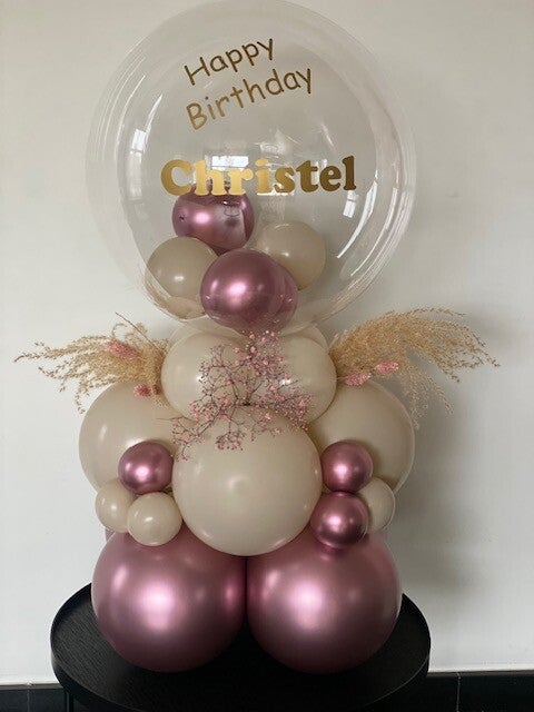 Bubbelballon met droogbloemen
