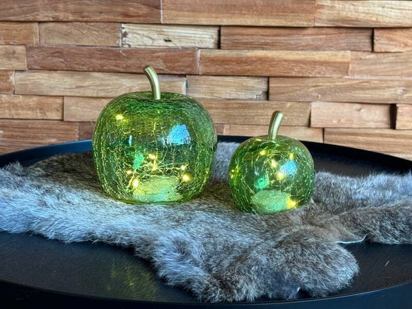 Set van appels met ledlampjes lichtgroen