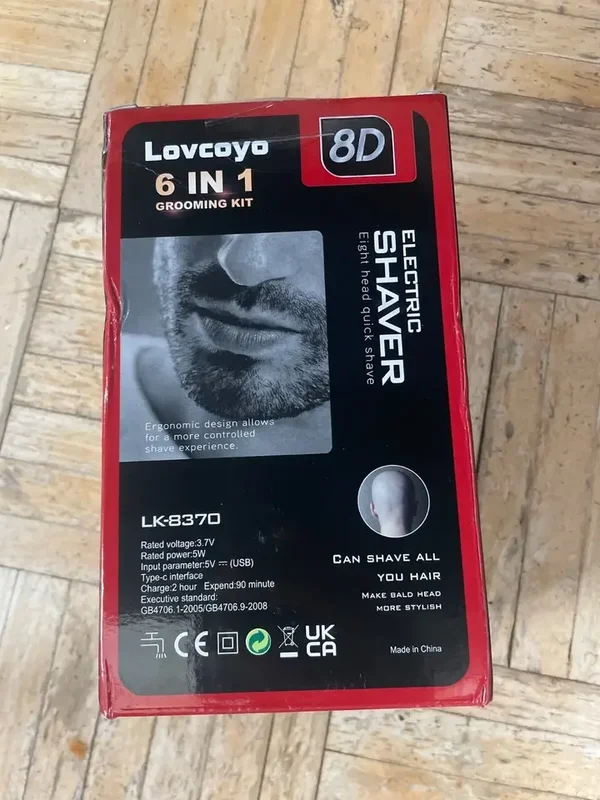 Electric Shaver 6 In 1 Grooming Kit 8D Lk8370 72a