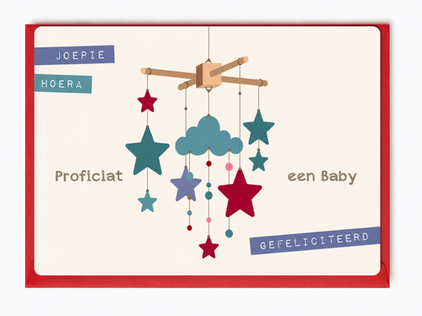 Wenskaart - Proficiat een Baby