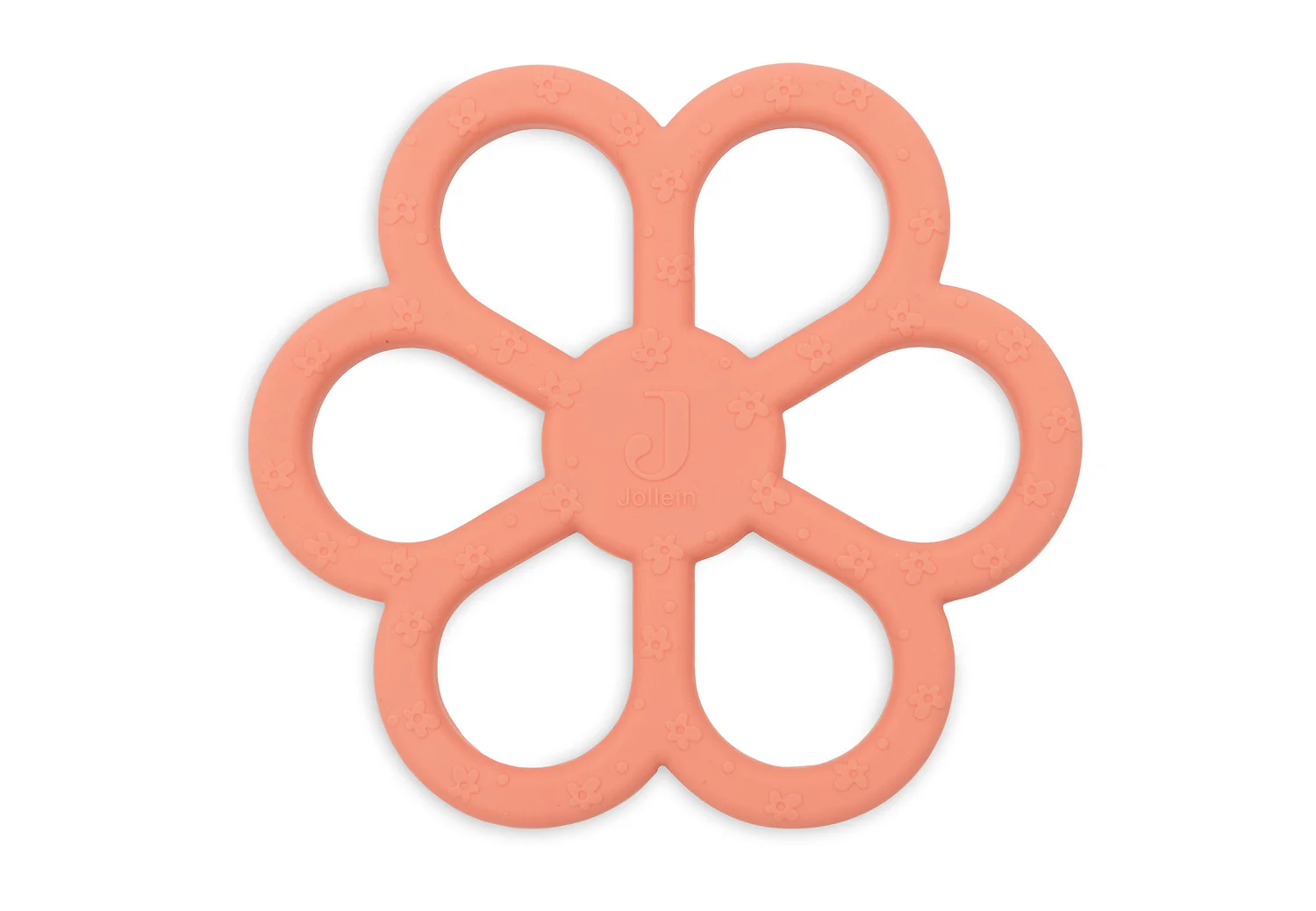 Bijtring Siliconen - Flower Coral Rose