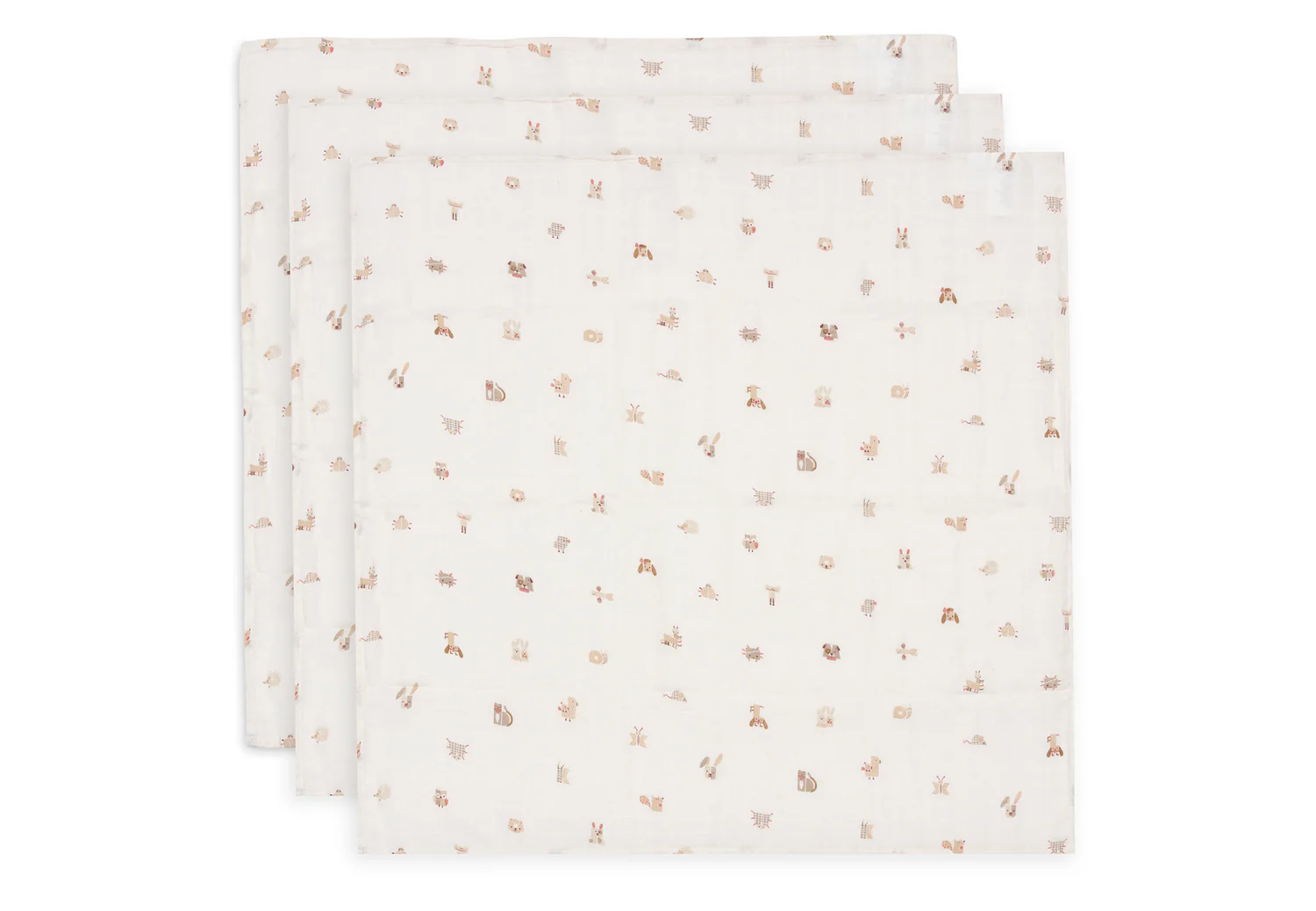 Hydrofiele doek - Animal Friends small 70x70cm (3pack)