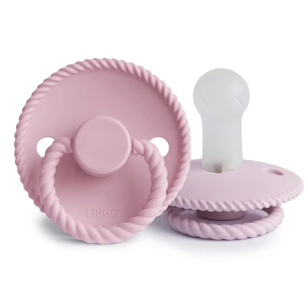 Siliconen spenen Rope – Baby Pink / Soft Lilac T1