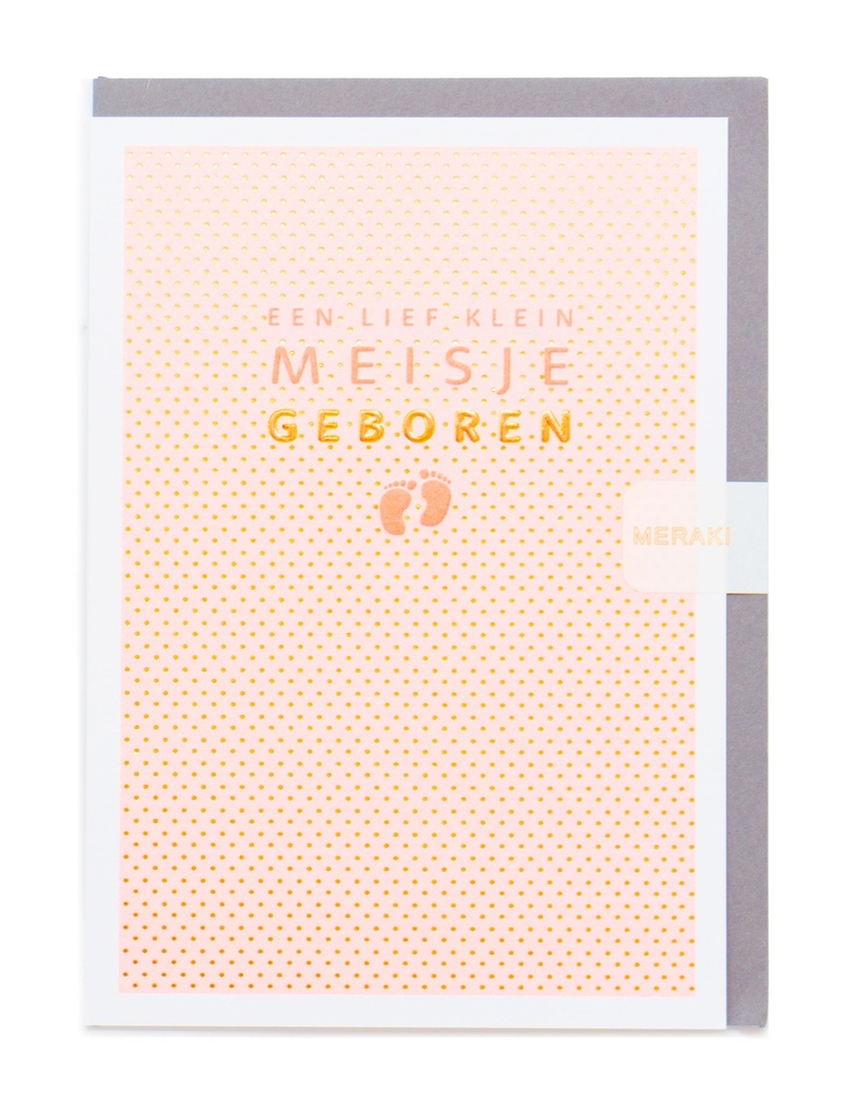 Wenskaart - Een lief klein meisje geboren
