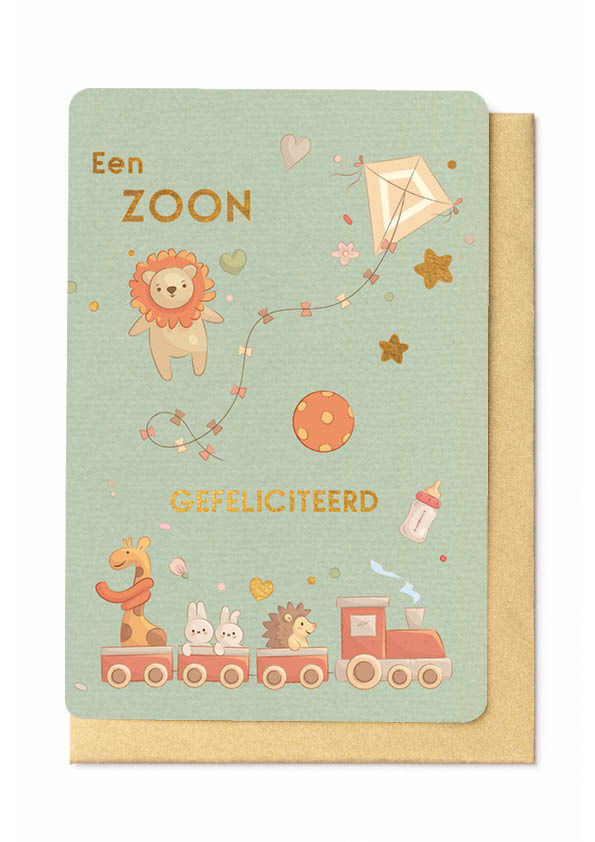 Wenskaart - Een zoon gefeliciteerd