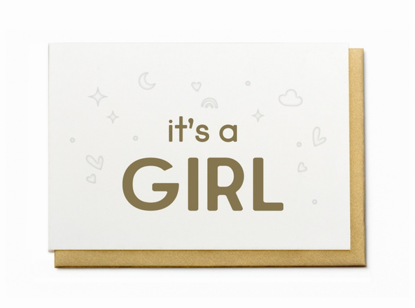 Wenskaart - It's a girl