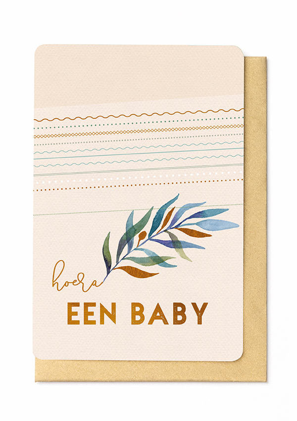 Wenskaart - Hoera een baby