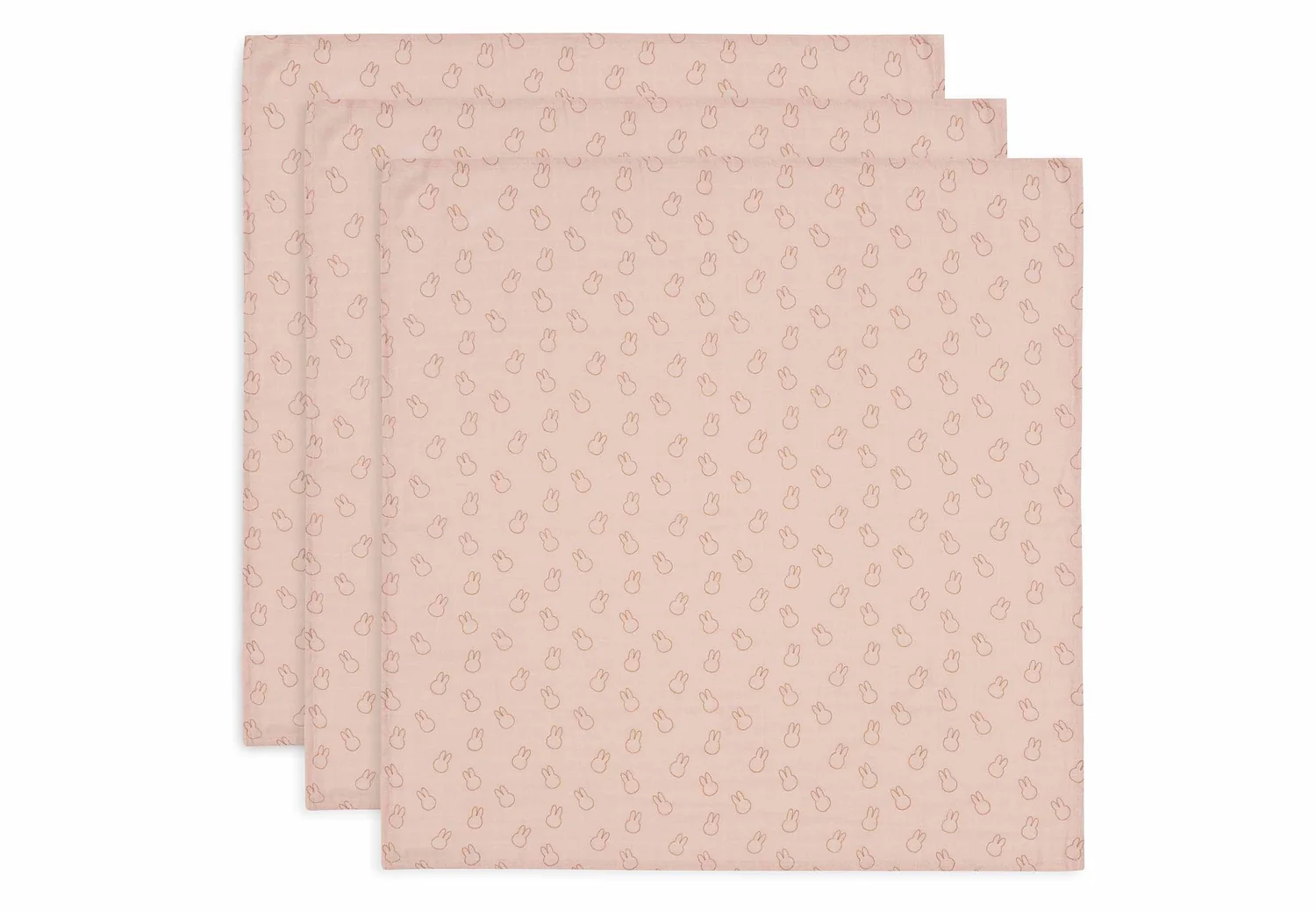 Hydrofiele Doek - 70x70cm Miffy Silhouettes WildRose (3pack)