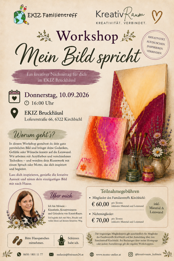 EKIZ Familientreff Workshop "Mein Bild spricht"Zei in Bruckhäusl