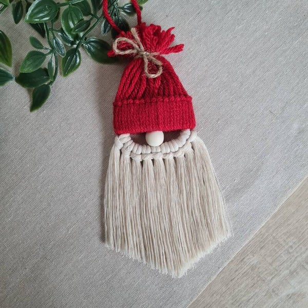 Père Noël en macramé
