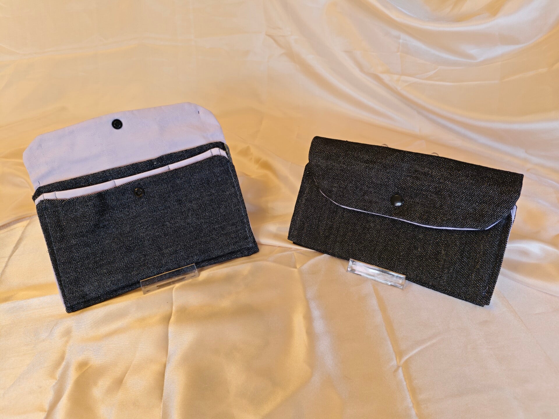 Portafoglio e Organizer in Tessuto Jeans e cotone – Eleganza Pratica - fatto a mano