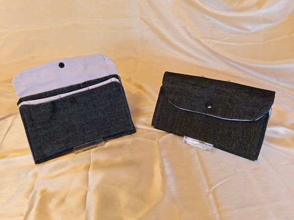 Portafoglio e Organizer in Tessuto Jeans e cotone – Eleganza Pratica - fatto a mano