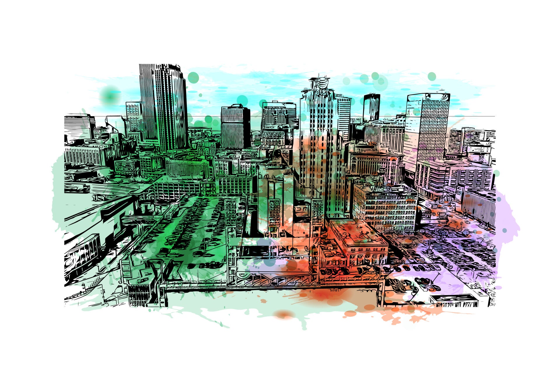 Cleveland, Another View of Downtown