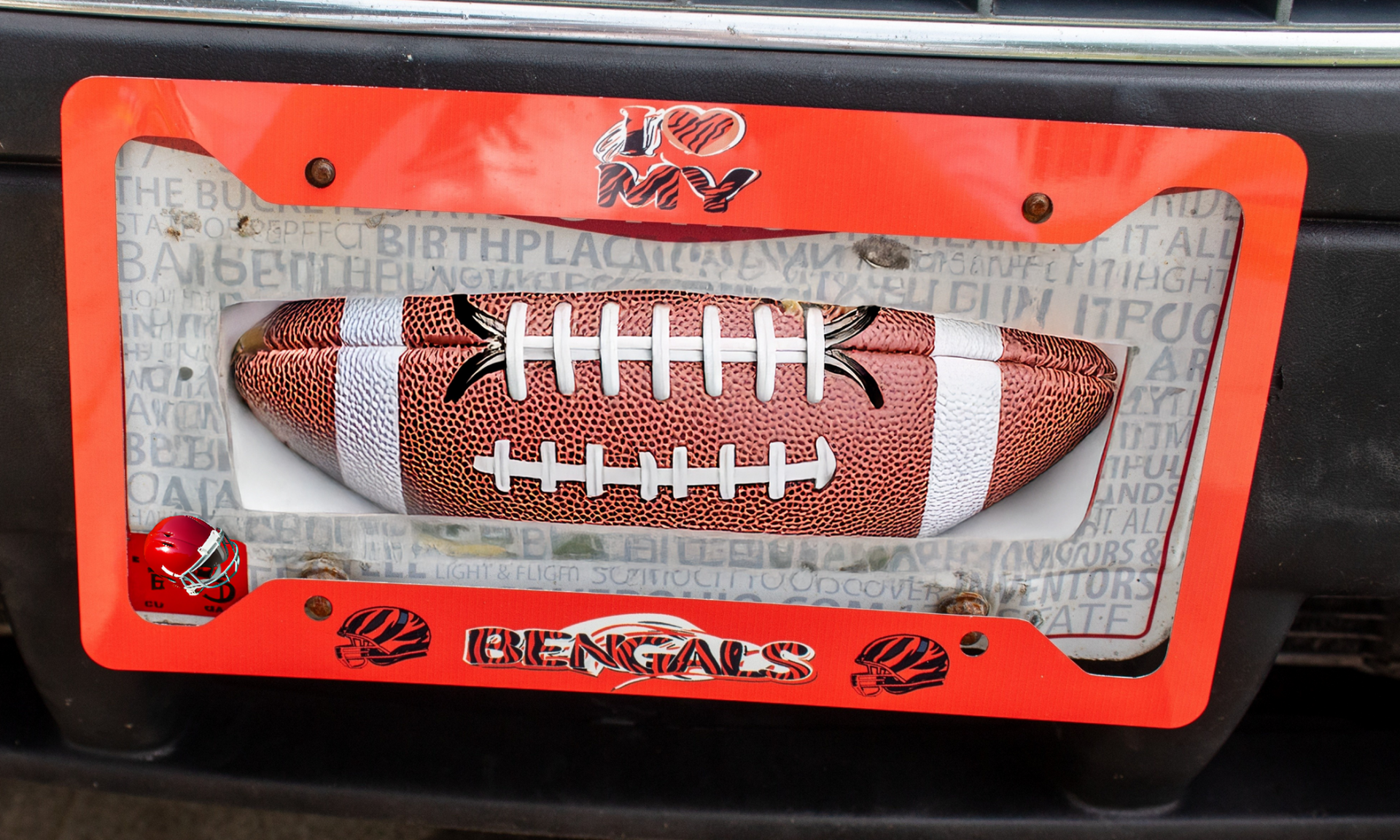 Cincinnati Football Smaller License Plate