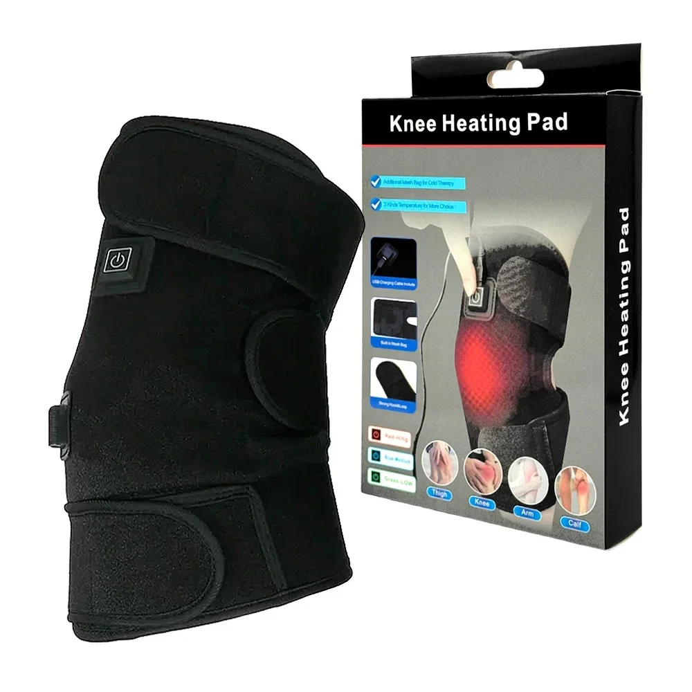 Rodillera terapéutica con terapia térmica de diferentes intensidades y carga usb / knee heating pad