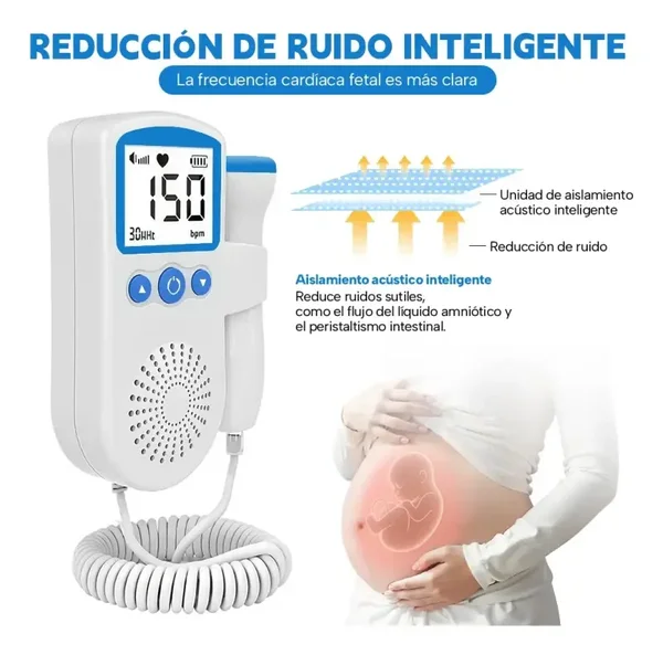 Monitor Fetal Para Escuchar Latidos de Bebe Ultrasonido Happiness®