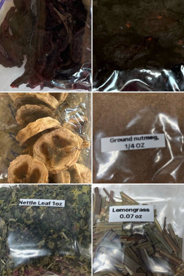 Beets, Blueberry, Banana, Ground Nutmeg, Nettle & Lemongrass