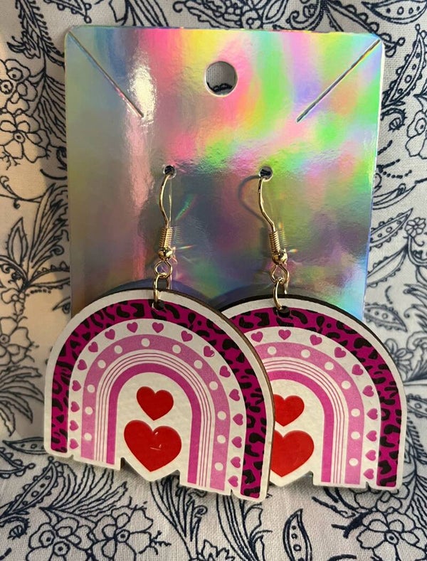 Rainbow Love Earring