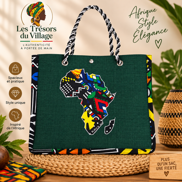 👜 Sac cabas « Afrique – Vert profond »
