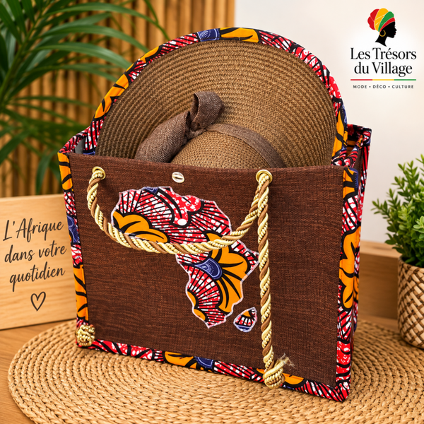 👜 Ensemble sac cabas & chapeau – Inspiration africaine