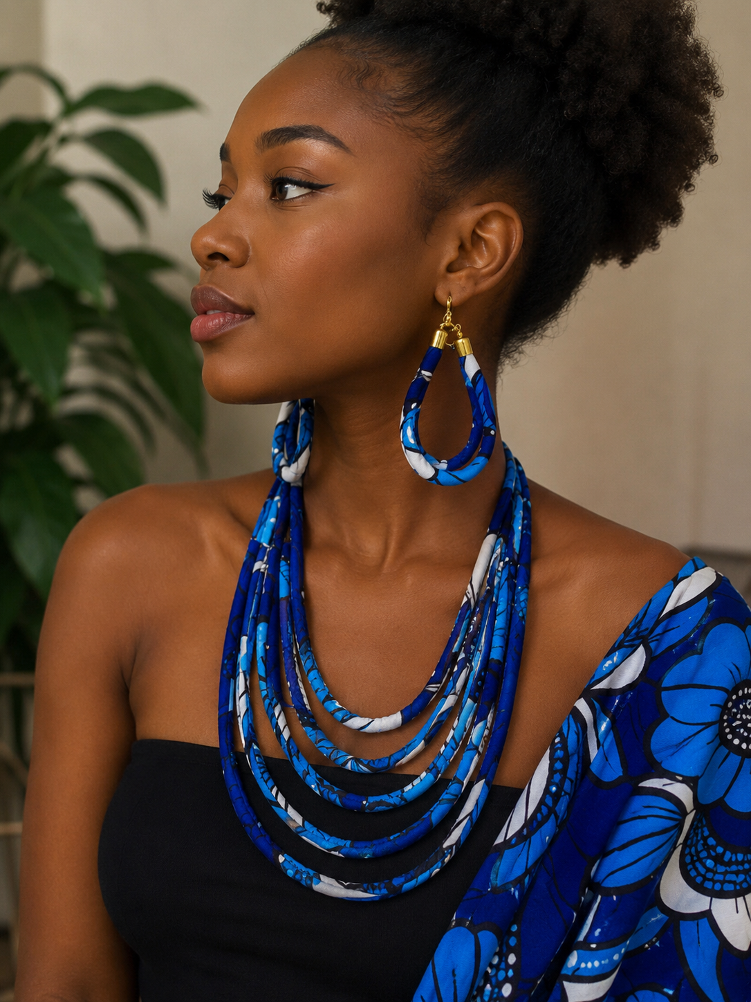 ✨Collier et boucles d’oreilles Élégance africaine, faite à la main. ✨