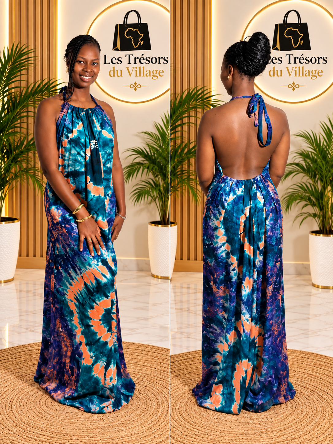🌿 Robe longue dos nu – Élégance & liberté