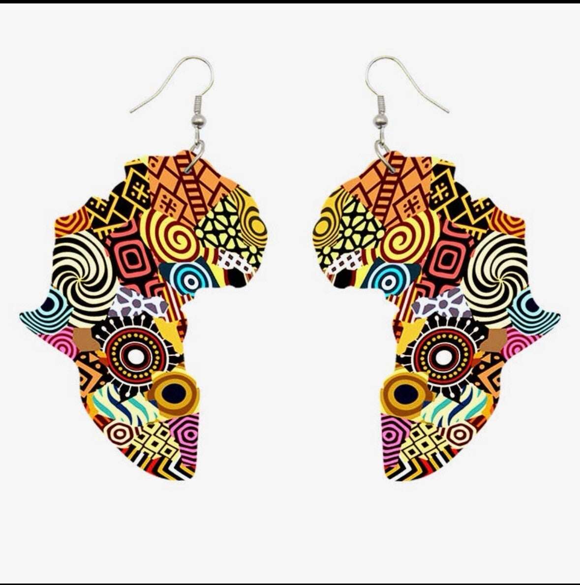 Boucles d’oreilles : continent africain