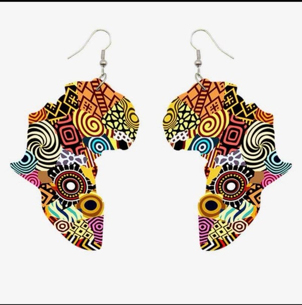 Boucles d’oreilles : continent africain
