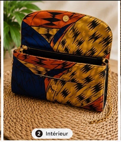 Sac à main en tissu wax – Élégance africaine au quotidien