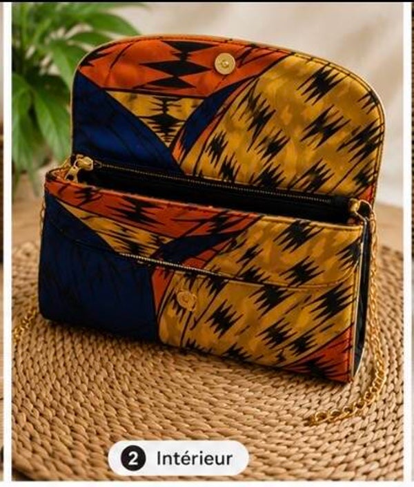 Sac à main en tissu wax – Élégance africaine au quotidien