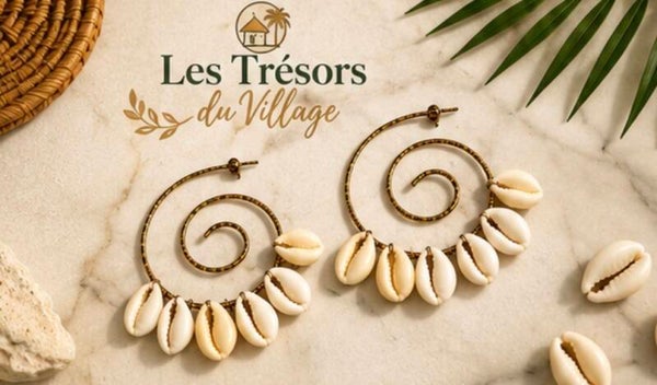 Créoles Cauris – Boucles d’oreilles 🤍