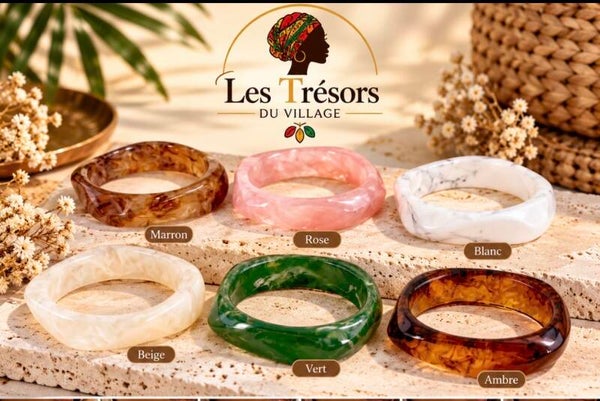 Lot de 6 bracelet fin effet marbré ✨