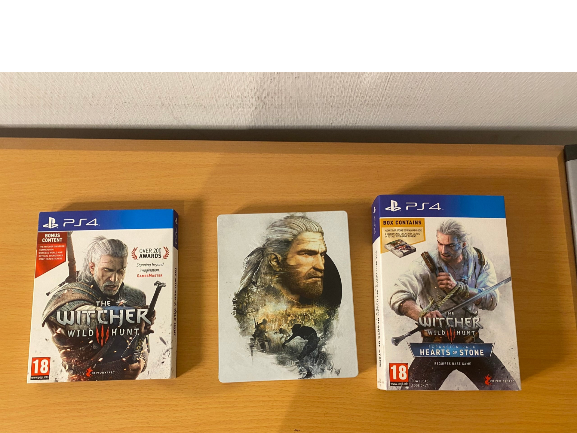 The witcher wild 3 hunt + steelbook + expansion pack
