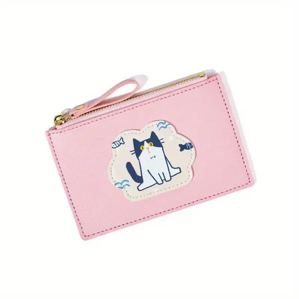Porte-monnaie plat chat