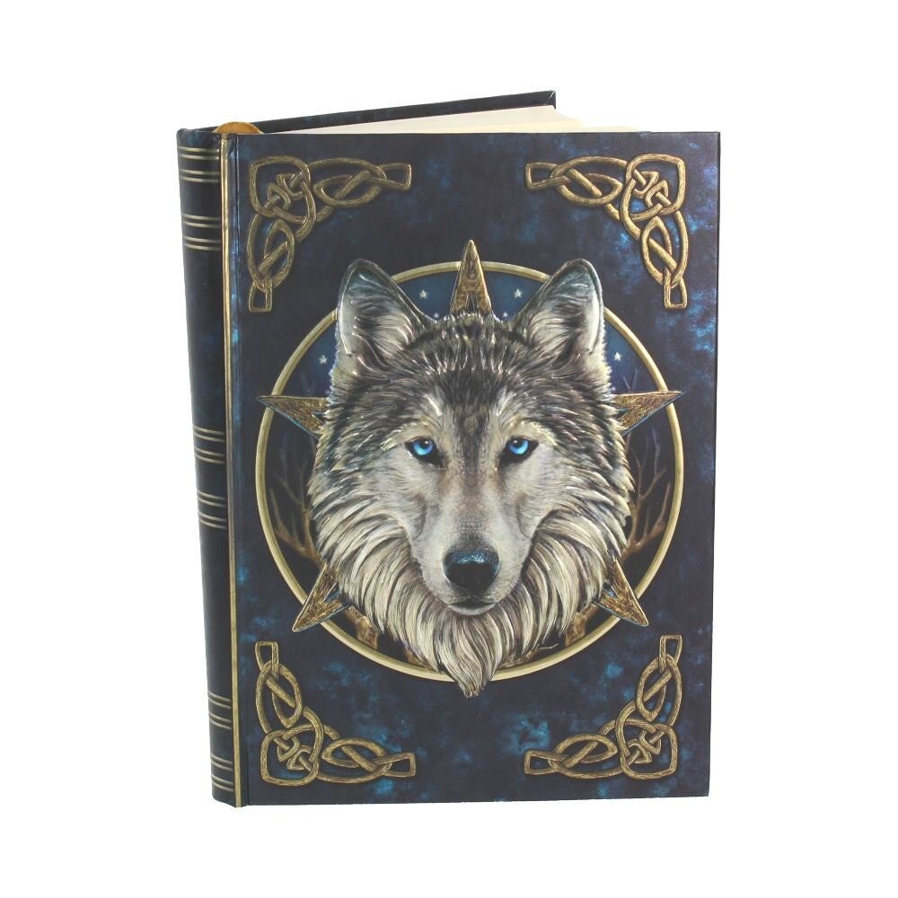 Carnet en relief Loup aux yeux bleus
