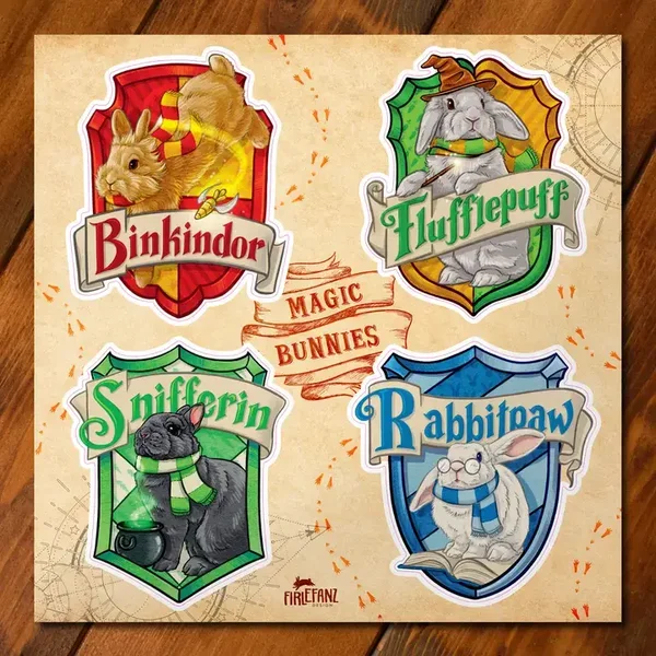 Autocollants - Lapins enchanteurs